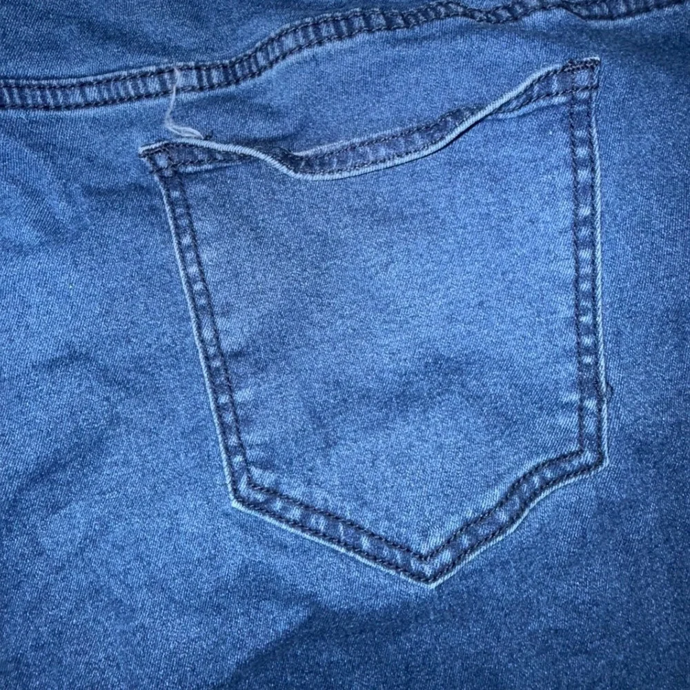 Ashley Stewart Plus Size 24 Jeans Sequin Embellished Straight Leg Medium Wash